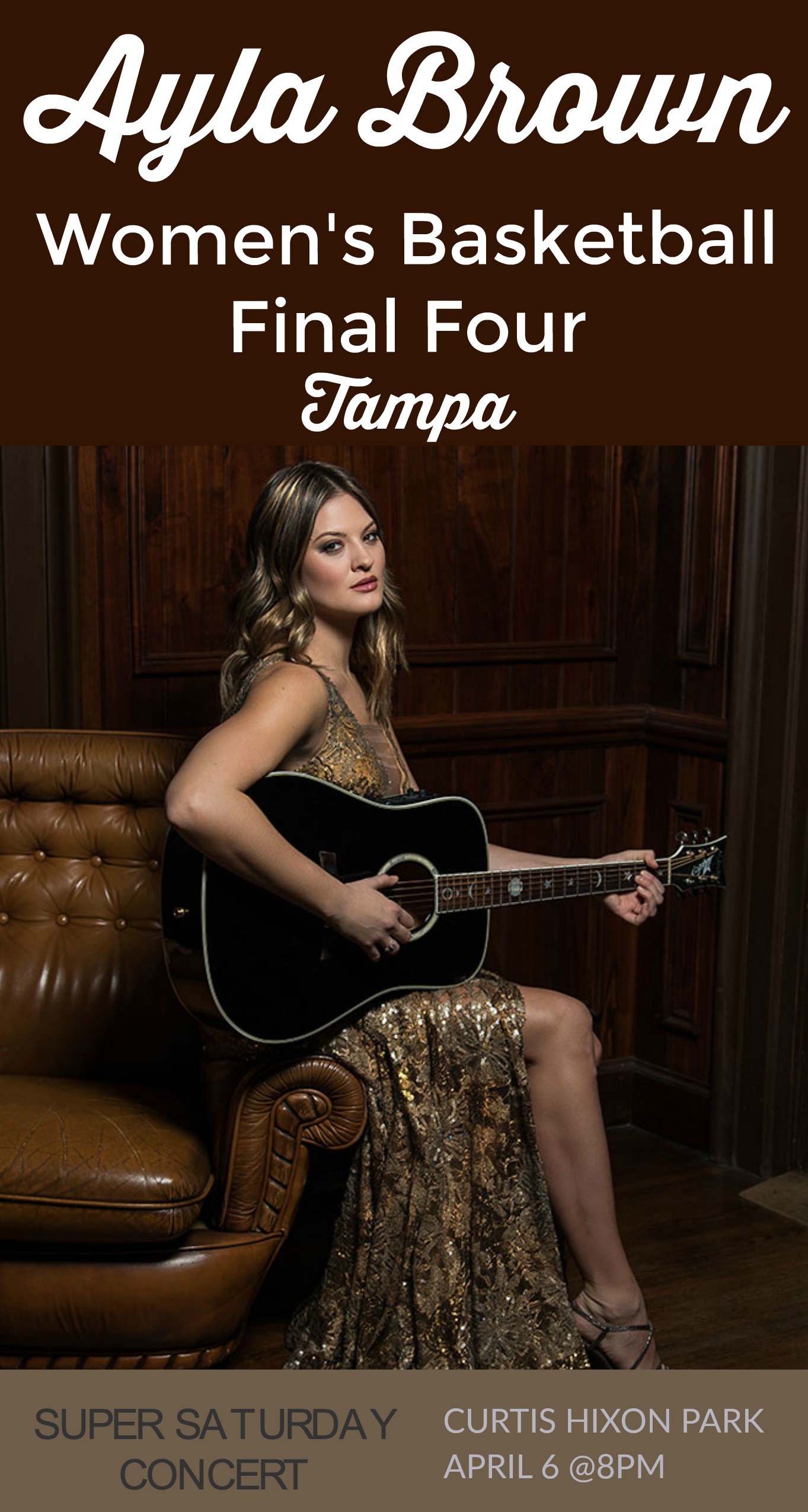 Ayla Brown to Open For Gavin Degraw at Women’s Basketball Final Four